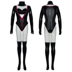 Hazbin Hotel An gel Dust Poison Cosplay Costume Black Leather Jumpsuit Party Carnival - Azufun