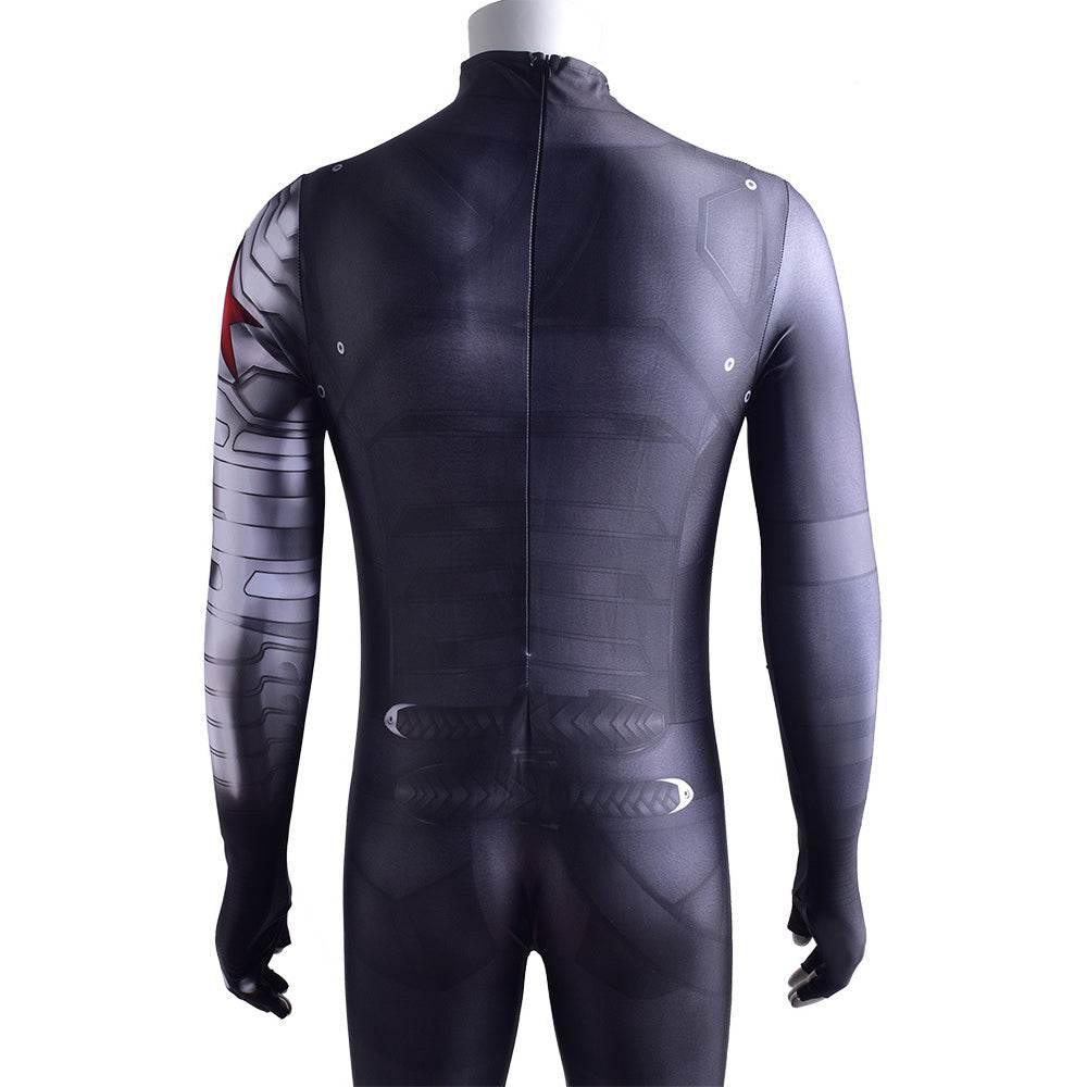 Bucky Barnes Winter Soldier Cosplay Costume Jumpsuit Zentai Party Carnival - Azufun