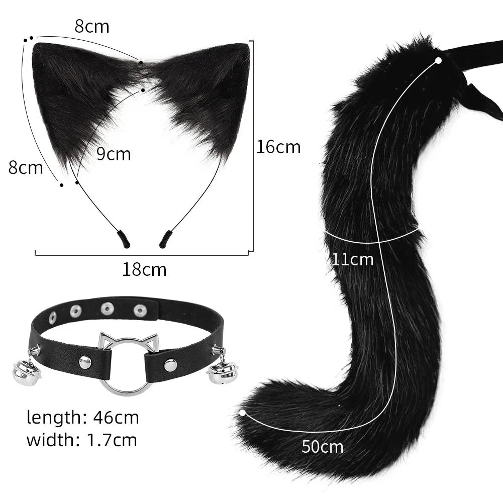 Crazy Zootopia Nick Fox Collar Headband Fox Tail Accessories