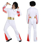 1970s Elvis Retro Costume 70s Costumes Jumpsuit - Azufun