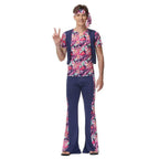 1970s Retro Disco Couple Hippie Hhip Hop Stage Costume Women Men Fancy Dress Halloween - Azufun