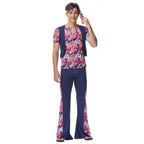 1970s Retro Disco Couple Hippie Hhip Hop Stage Costume Women Men Fancy Dress Halloween - Azufun