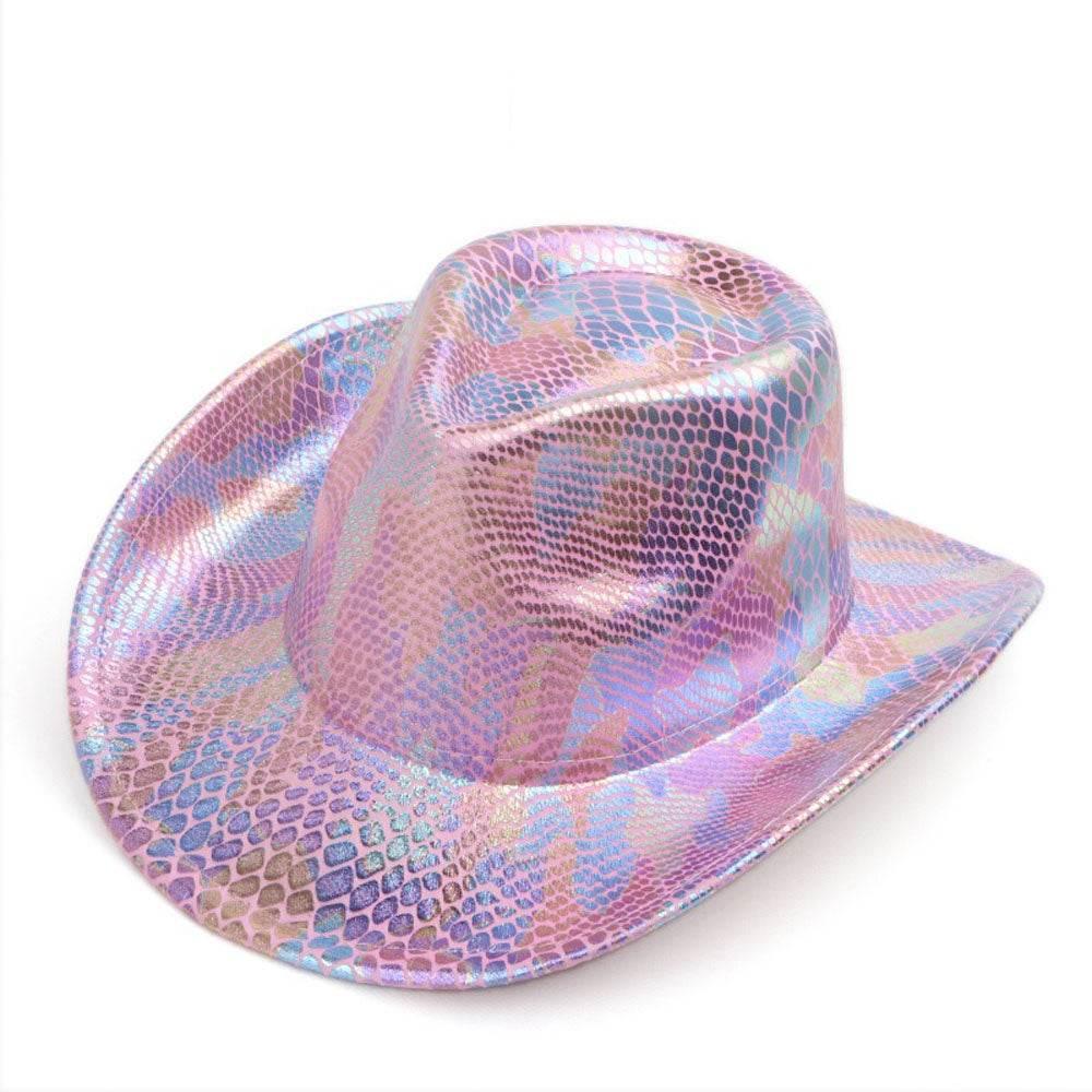 Western cowboy hat men's retro sequined Party dance - Azufun