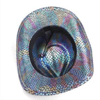 Western cowboy hat men's retro sequined Party dance - Azufun