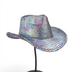 Western cowboy hat men's retro sequined Party dance - Azufun