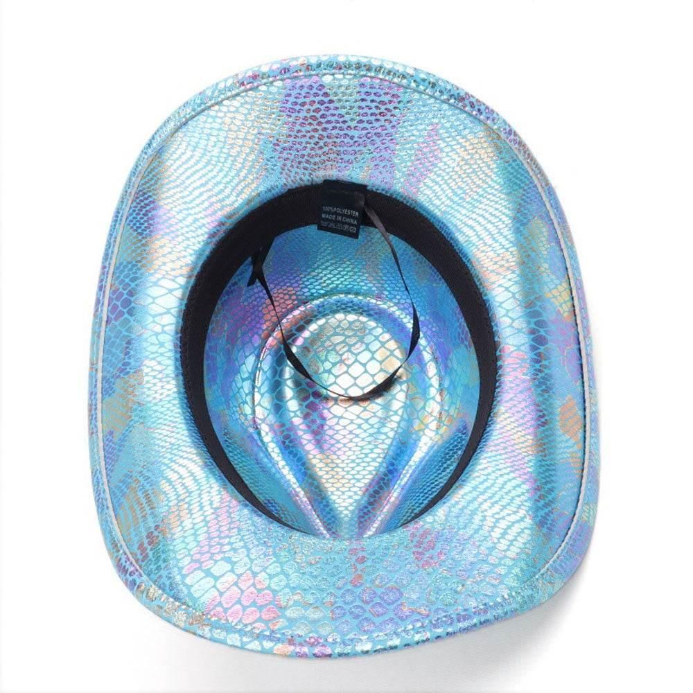 Western cowboy hat men's retro sequined Party dance - Azufun