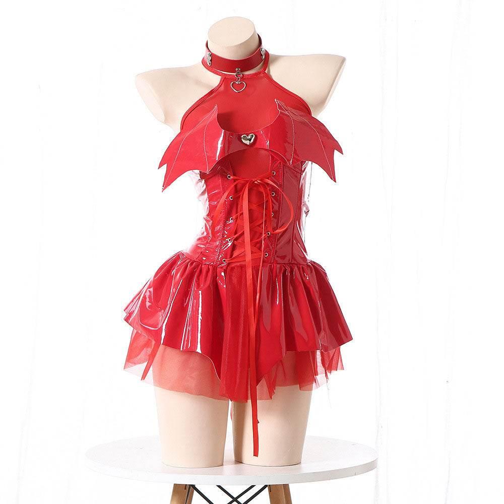 Witch Cosplay Costume Female Little Devil Perspective Skirt - Azufun