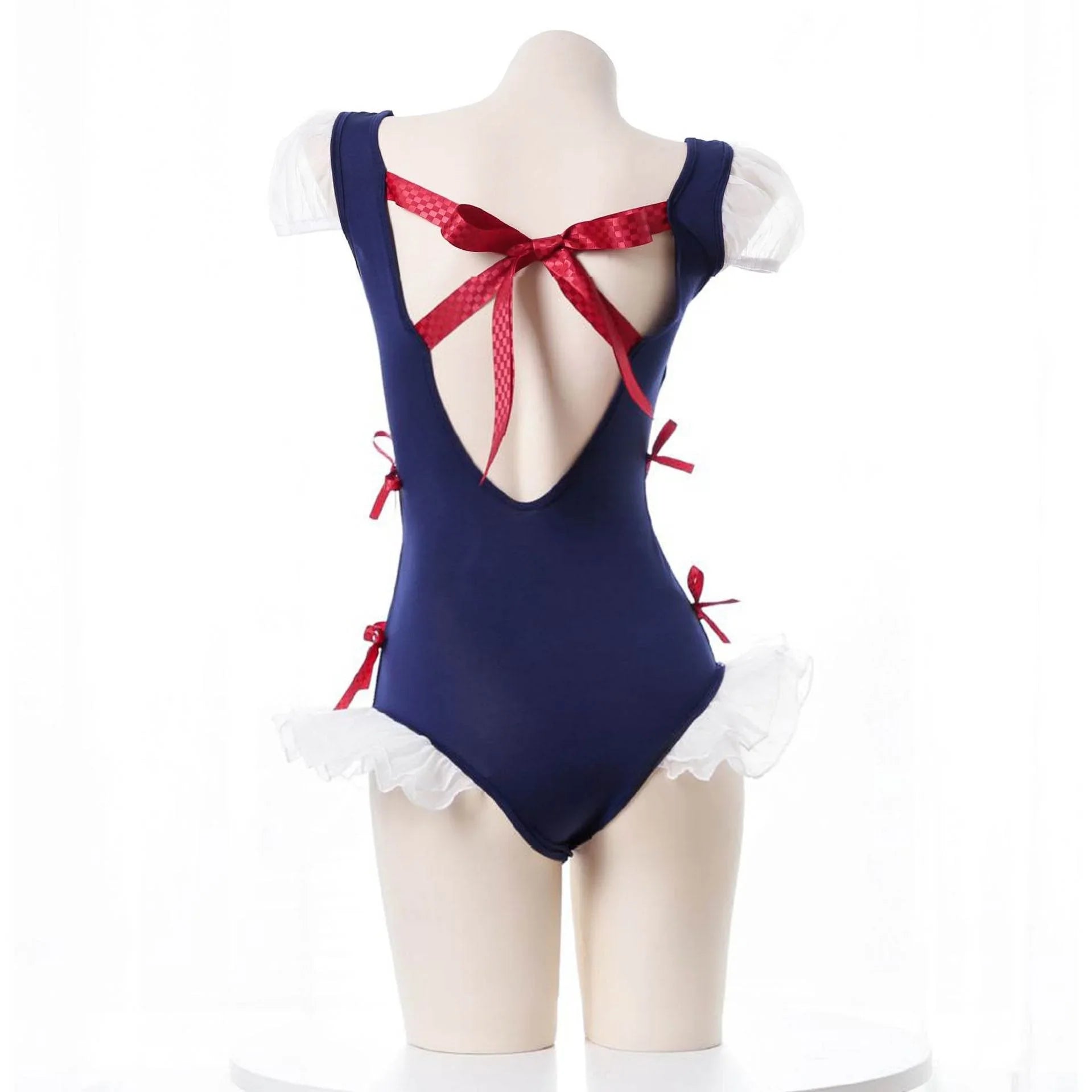 Lotus Leaf One-Piece Princess Maid Uniform Suit - Azufun