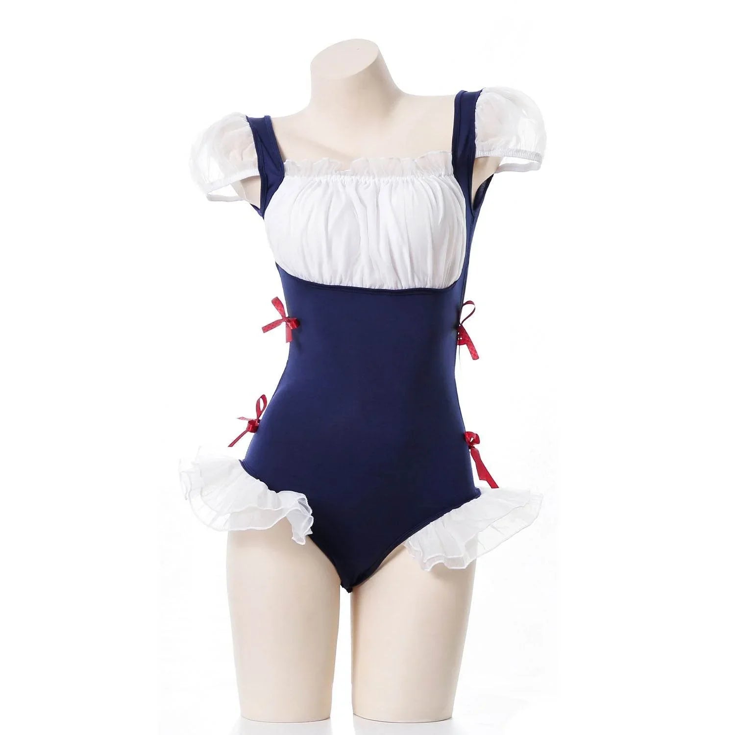 Lotus Leaf One-Piece Princess Maid Uniform Suit - Azufun