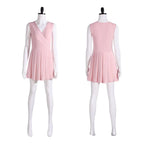 Wicked Glinda Pink Women Short Dress Outfit Carnival Cosplay Costume - Azufun
