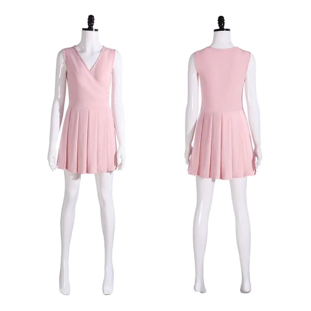 Wicked Glinda Pink Women Short Dress Outfit Carnival Cosplay Costume - Azufun