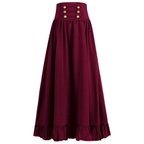 Medieval Women's Retro Style Waist Dance Skirt Dress - Azufun
