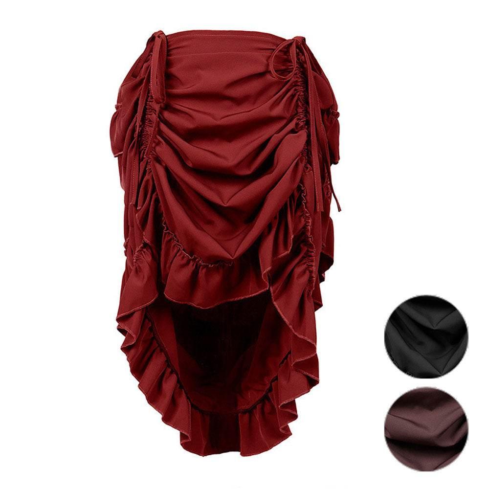 Medieval Women's Retro Style Drawstring Waist Dance Skirt Dress - Azufun