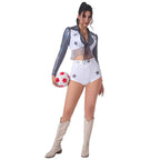 Dallas Cowboy Cheerleader Football Star Costume For Women Halloween - Azufun