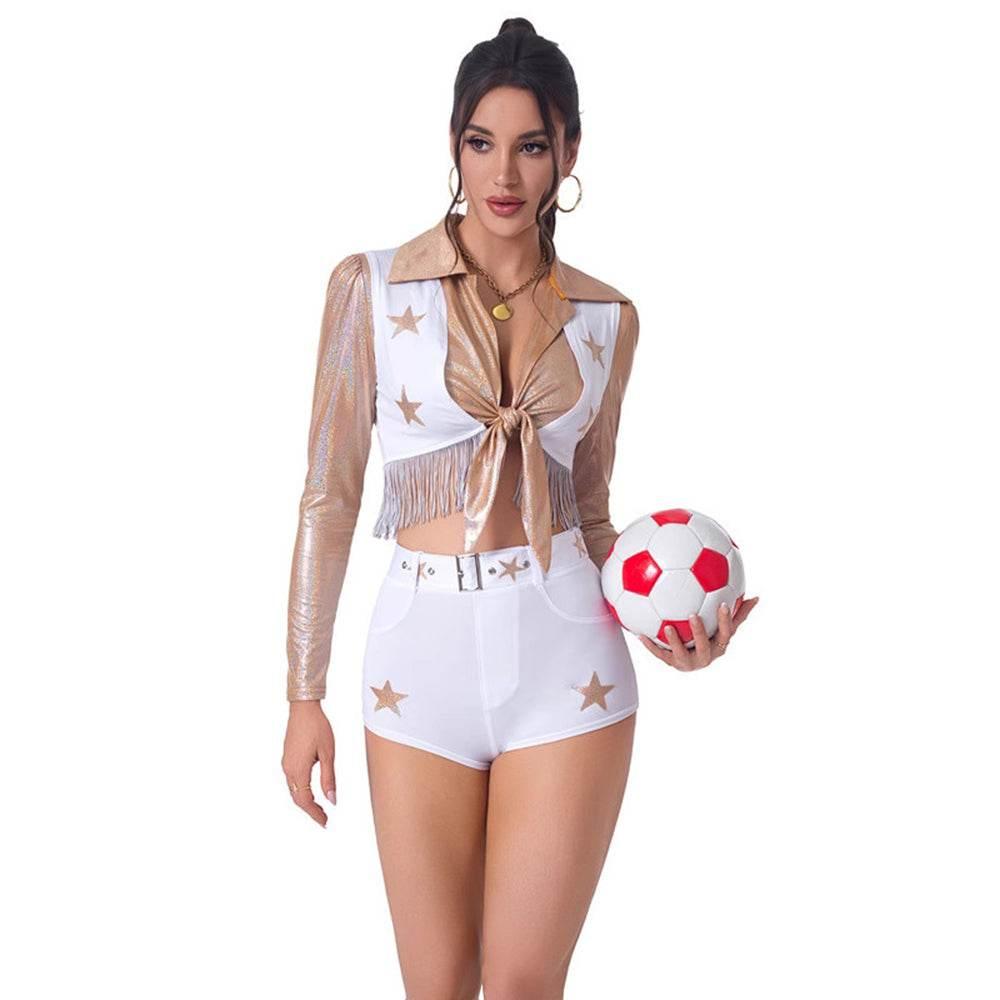 Dallas Cowboy Cheerleader Football Star Costume For Women Halloween - Azufun