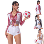 Dallas Cowboy Cheerleader Football Star Costume For Women Halloween - Azufun