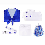 Dallas Cowboy Cheerleader Stage Star Costume For Women - Azufun