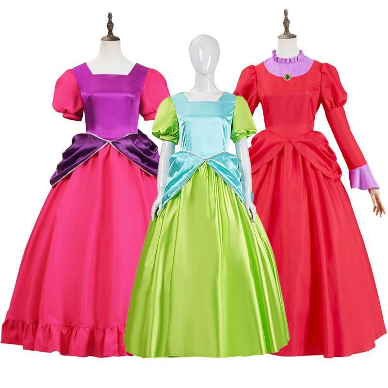Cinderella cosplay costume elder and Second sister stage princess dress - Azufun
