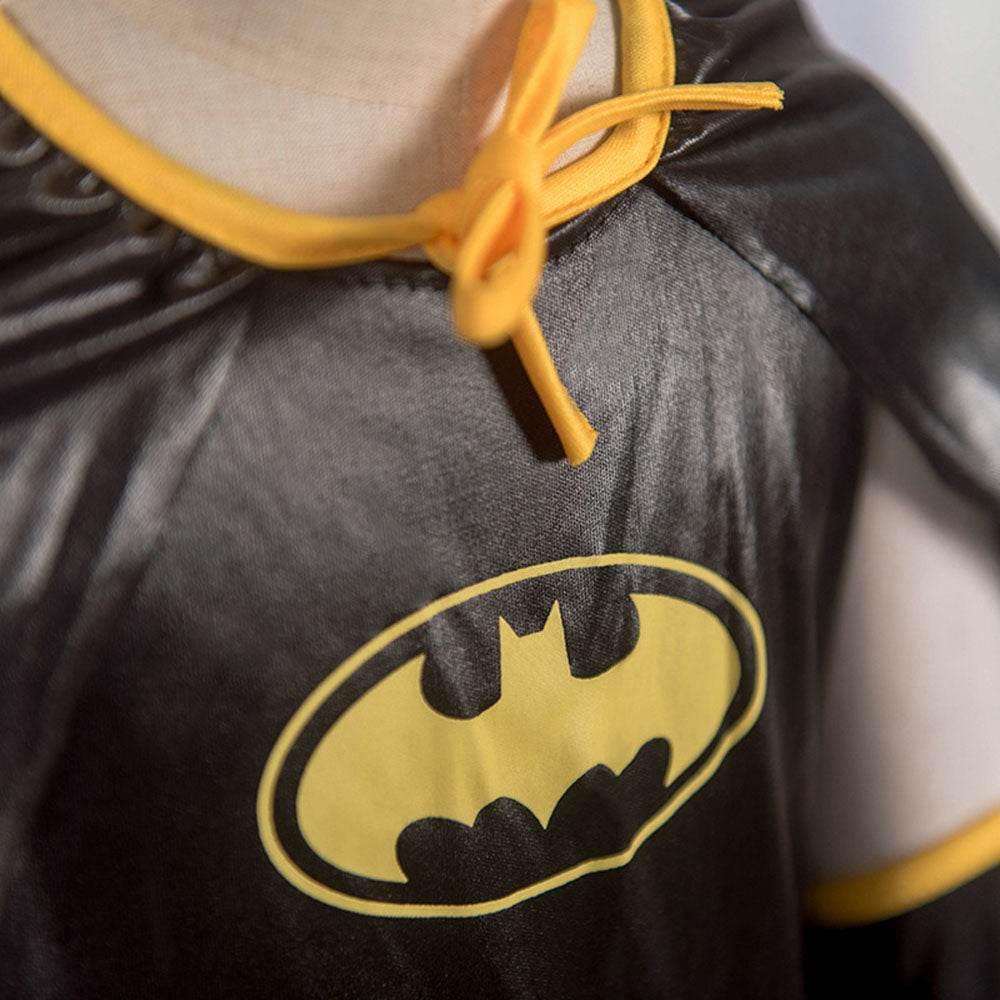 Black Bat man Costume Halloween For Kids Girl Full Set With Cape - Azufun