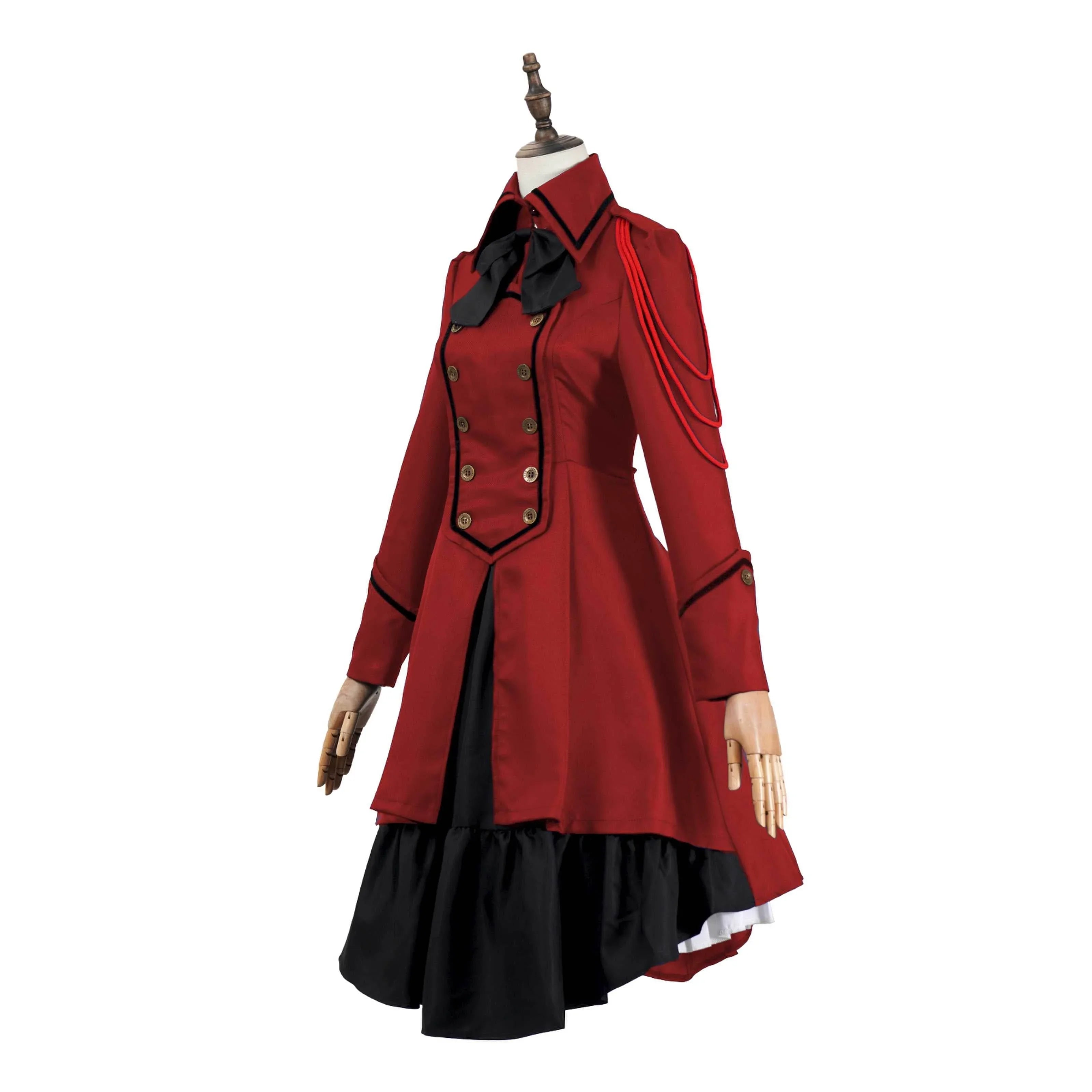 Medieval cos Renaissance gothic dress Retro bow ruffled punk cosplay skirt - Azufun