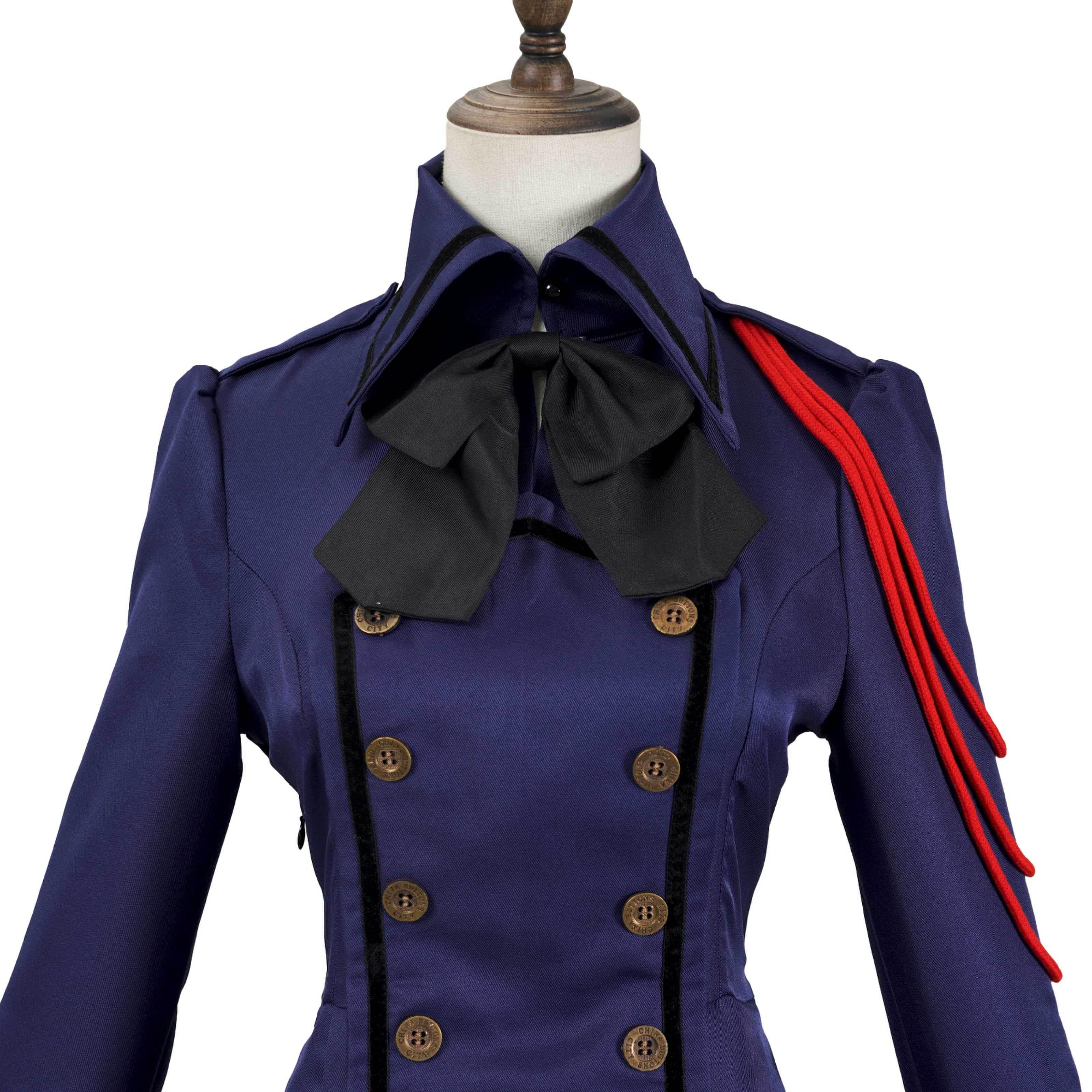 Medieval cos Renaissance gothic dress Retro bow ruffled punk cosplay skirt - Azufun