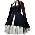 Medieval cos Renaissance gothic dress Retro bow ruffled punk cosplay skirt - Azufun