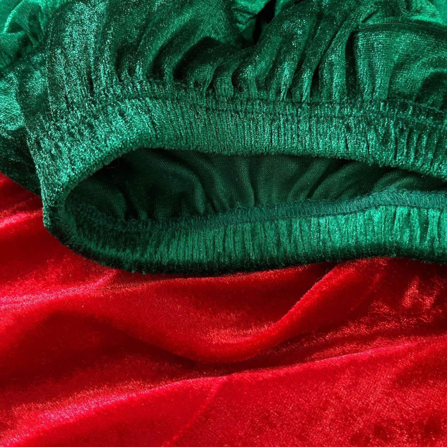 Green Christmas Party dress Costume adult couple stage costume - Azufun