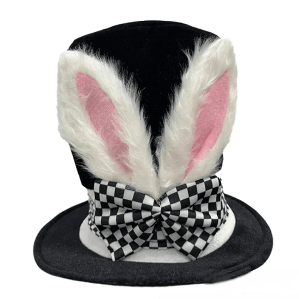 Easter hat props Easter costume plush bunny ears party dress up - Azufun