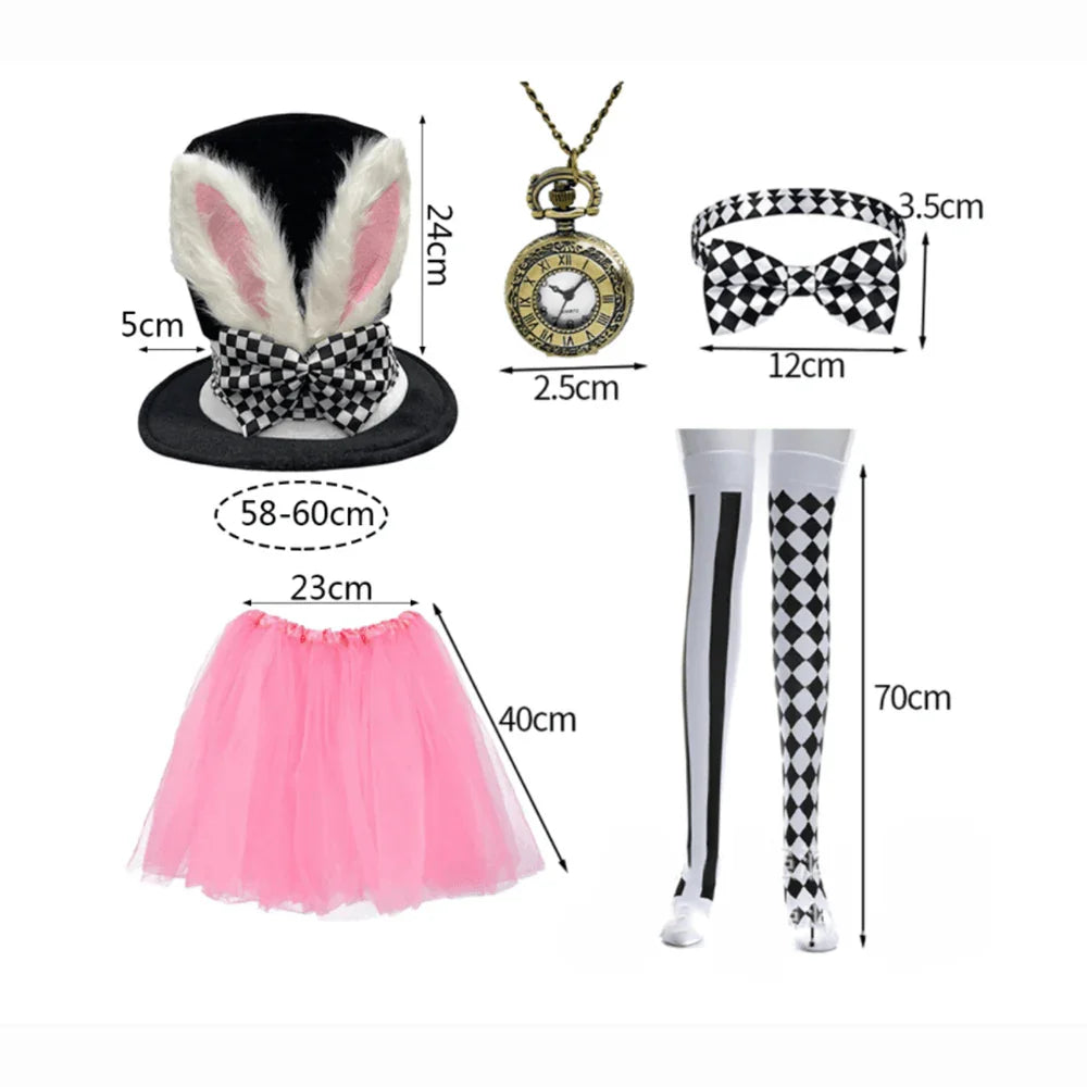 Easter hat props Easter costume plush bunny ears party dress up - Azufun