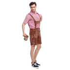 Men German Oktoberfest Outfit Beer Waiter Halloween Costume - Azufun