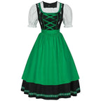 German Oktoberfest Bavarian Nation Costume Overalls Set Halloween Carnival Outfit - Azufun