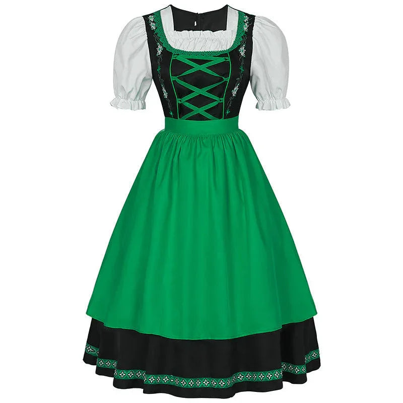 German Oktoberfest Bavarian Nation Costume Overalls Set Halloween Carnival Outfit - Azufun