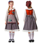 Kids The Little Match Girl Maid Costume Dress Funny Party Halloween - Azufun