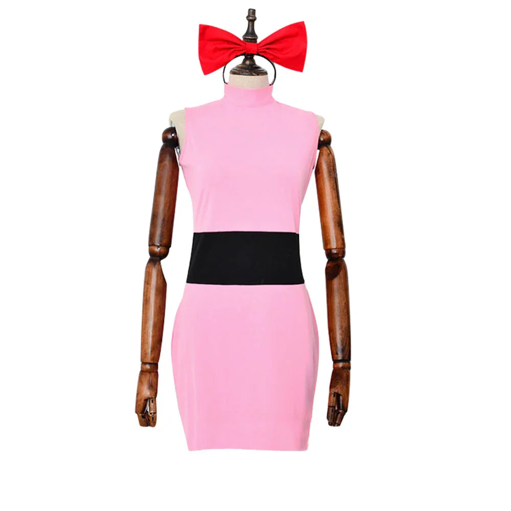 The Powerpuff Girls Blossom Costume Pink Blue Green Mini Fancy Dress - Azufun