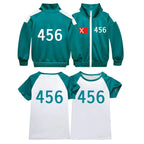 Players Tracksuit Costume Game Cosplay Squid Green Jacket Shirt For Adult Kids - Azufun