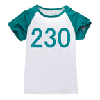 Adult Kids Players Tracksuit Game Costume Squid Cosplay Green Jacket Shirt - Azufun