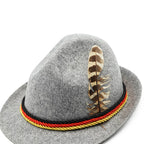 Munich beer German Alpine Panama Jazz Feather Hat Halloween - Azufun