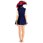 Blue Pattern Pirate Uniform Costume For Party Women Halloween
