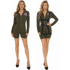 Pilot Character Costumes Jumpsuit For Women