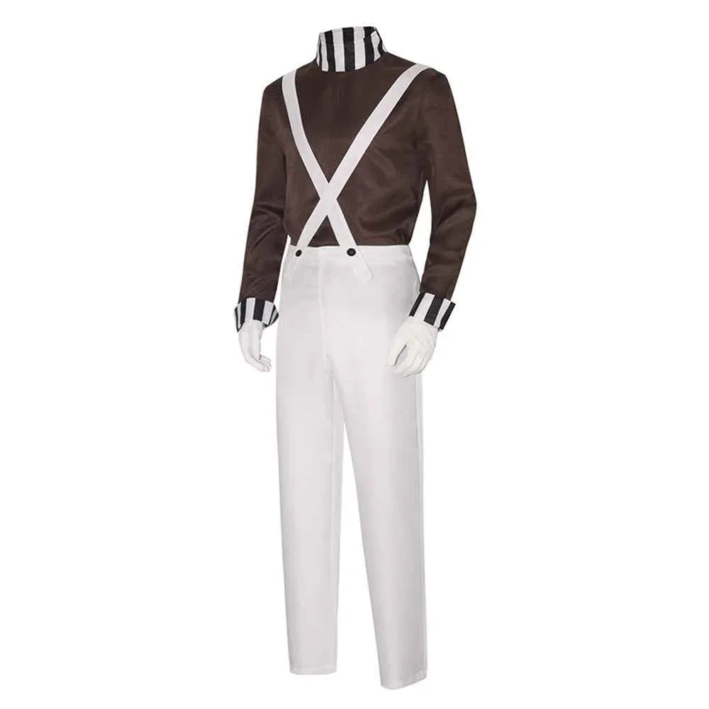 Charlie and the Chocolate Factory Clown Cosplay Costume Carnival Suit