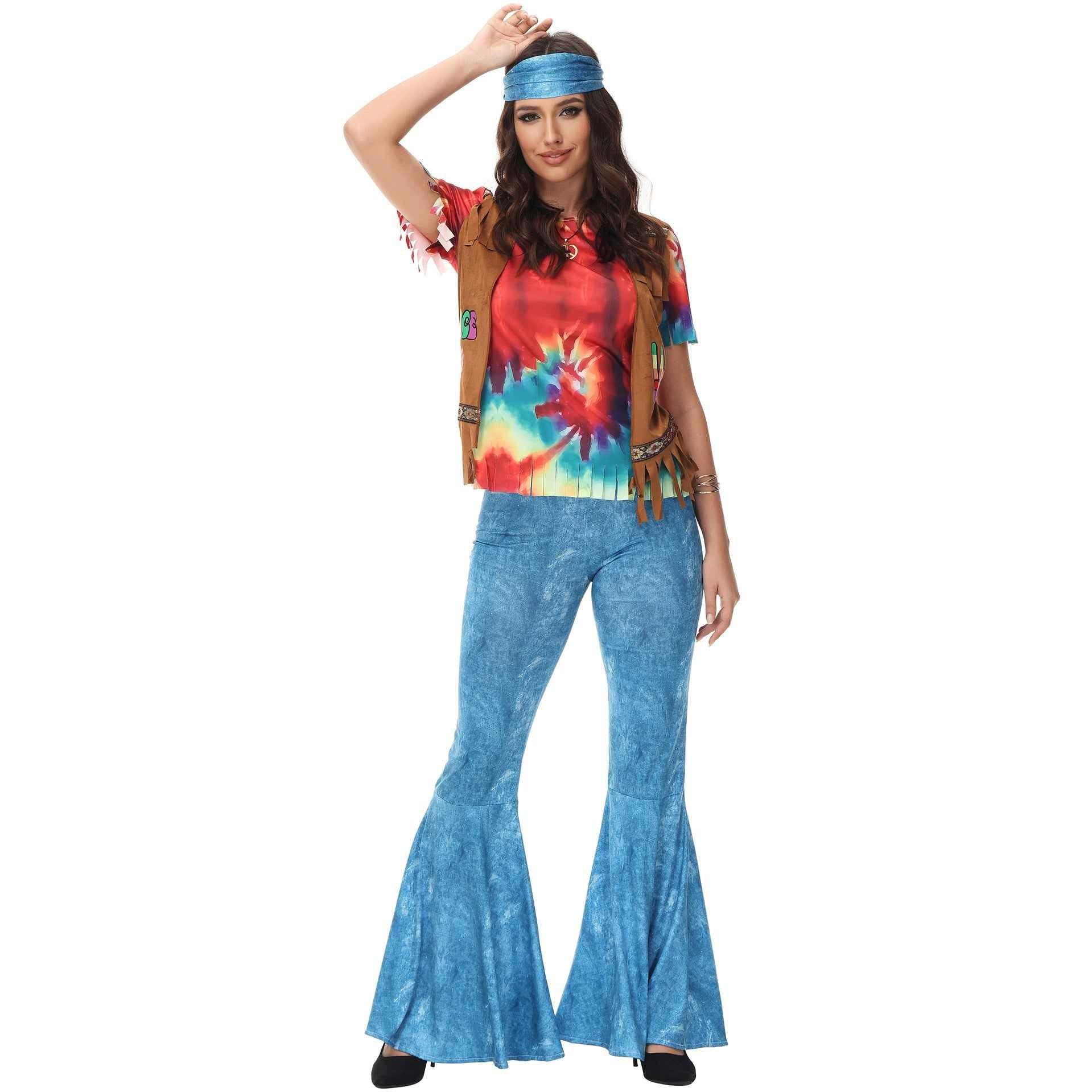 Adult Party Costume 70s 80s Disco Hippie Costume