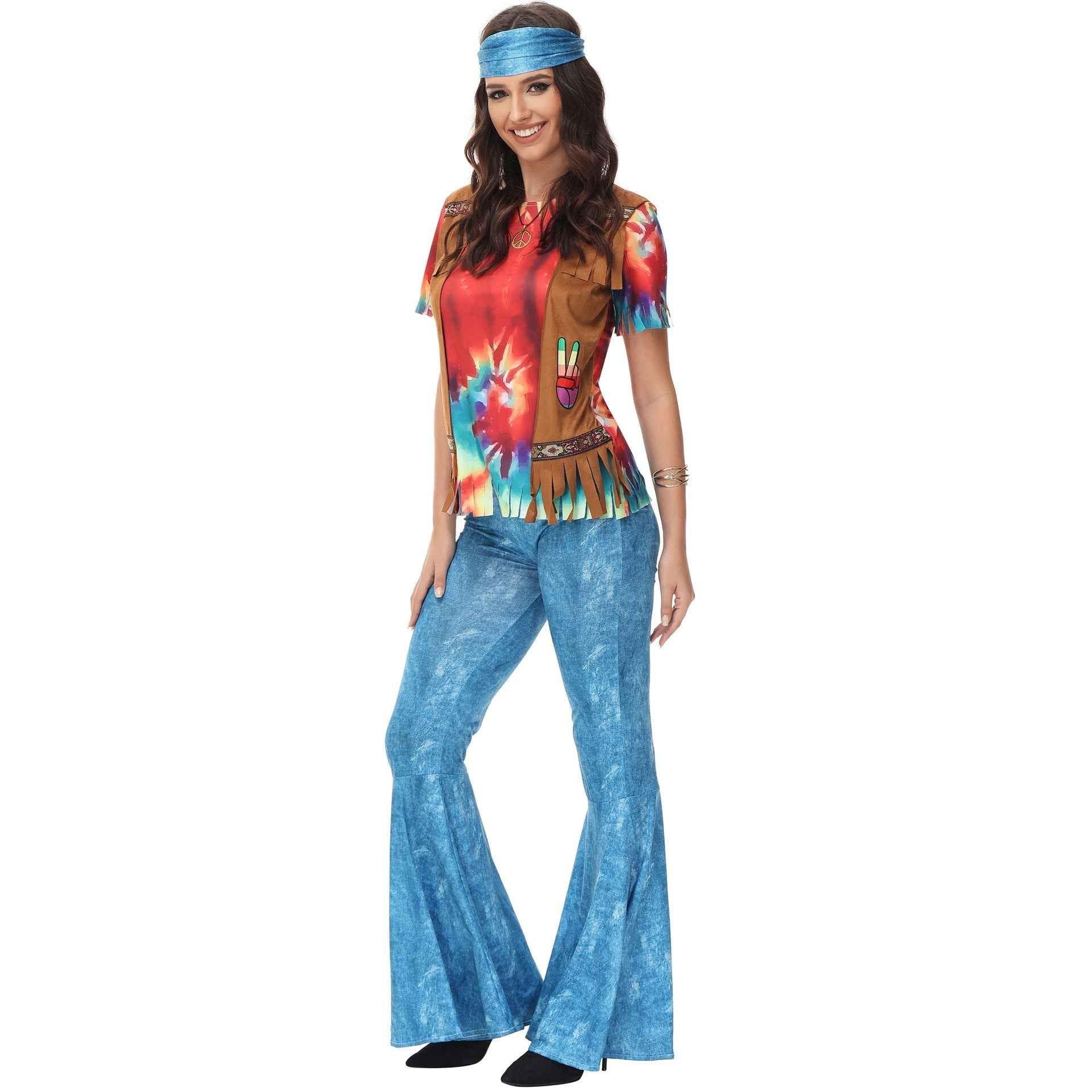 Adult Party Costume 70s 80s Disco Hippie Costume