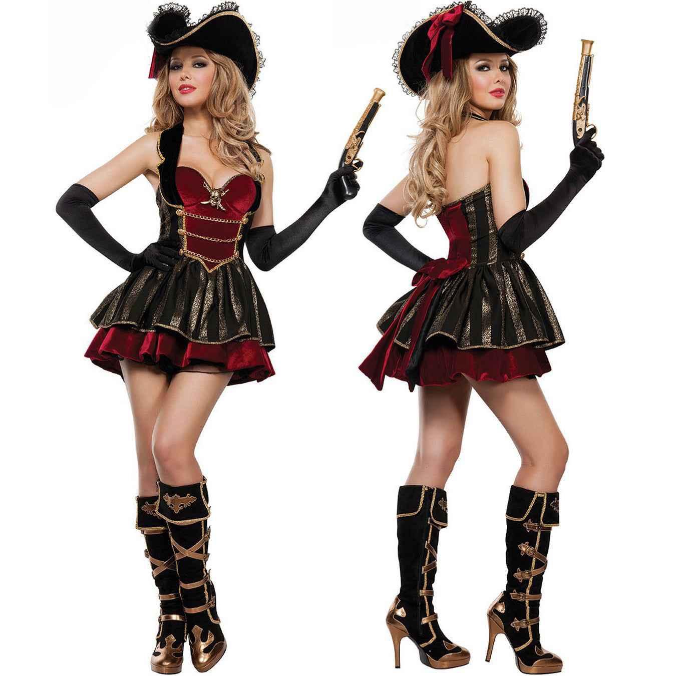 Treasure Hunt Pirate Adult Costume Women Dress Halloween