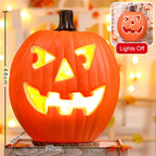 Light-Up Pumpkin Lantern Halloween Scene Decorations Fabric Items