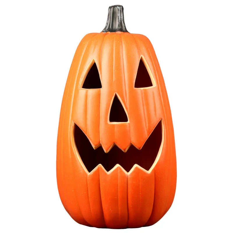 Light-Up Pumpkin Lantern Halloween Scene Decorations Fabric Items