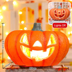 Light-Up Pumpkin Lantern Halloween Scene Decorations Fabric Items