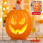 Light-Up Pumpkin Lantern Halloween Scene Decorations Fabric Items