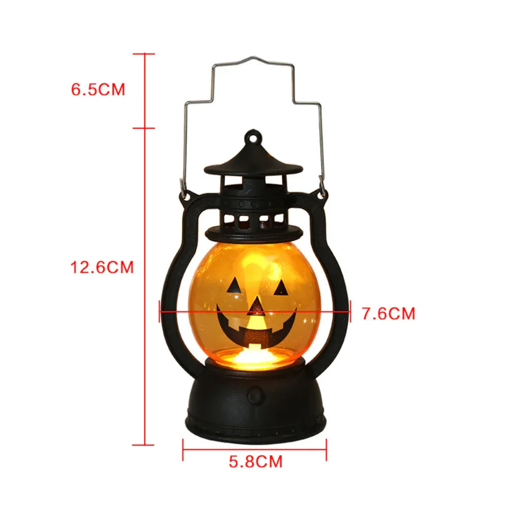 3-piece Pumpkin Lantern Handheld Pony Light Halloween LED Decorative Lights