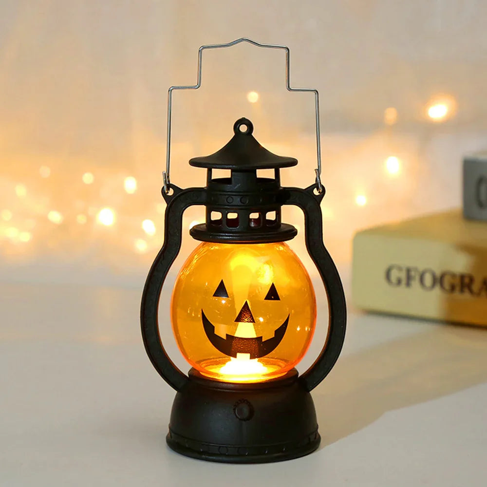 3-piece Pumpkin Lantern Handheld Pony Light Halloween LED Decorative Lights