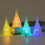 LED Christmas Tree Lights Christmas Table Ornaments Crystal Chandeliers